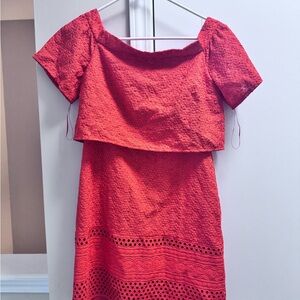 Topshop Pink Tiered Cut Out Midi Sundress